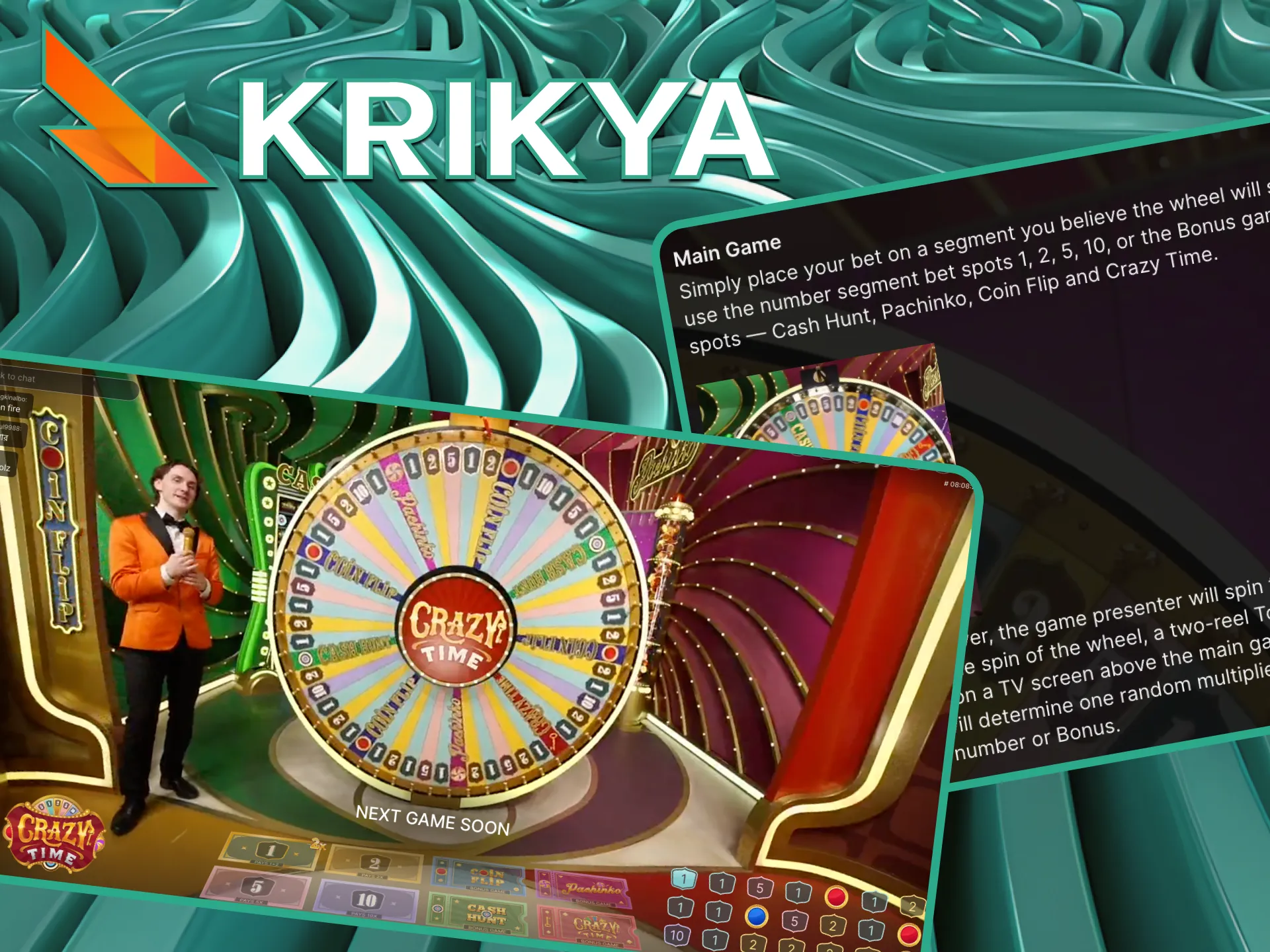 Discover the official game type and concept of Crazy Time, a high-energy live game show featuring a giant spinning wheel and four interactive bonus rounds.