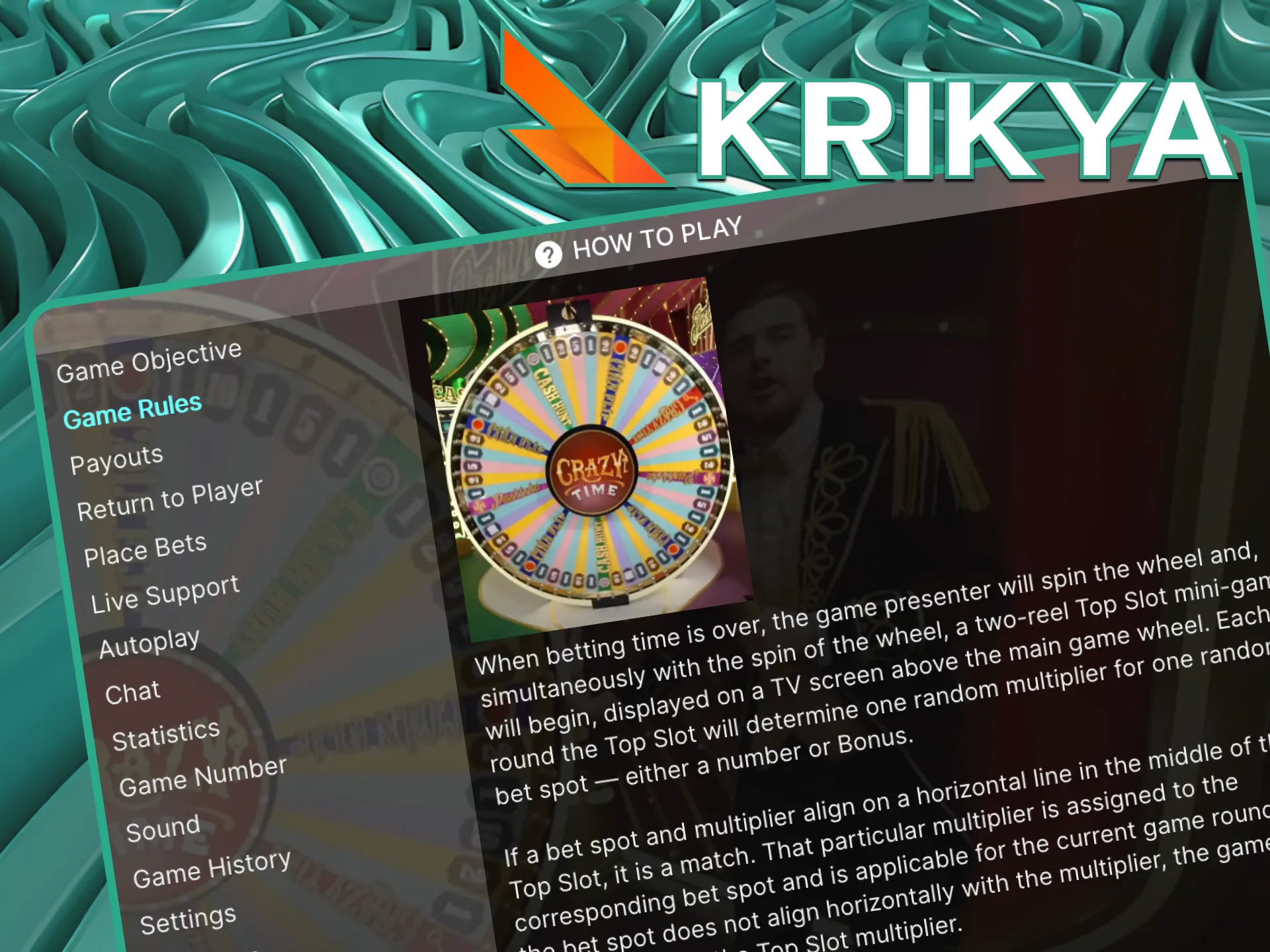 Follow our expert guide on how to play Crazy Time at Krikya Casino and start winning with the most exciting live game show in Bangladesh.