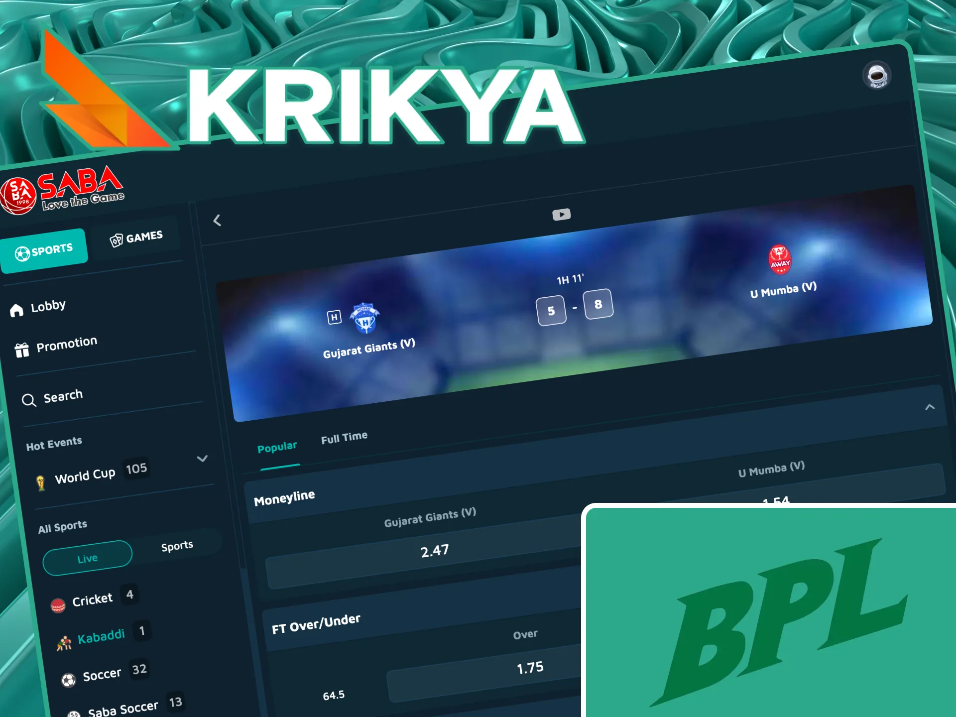 Support local teams by betting on the Bangladesh Premier Kabaddi League through Krikya.